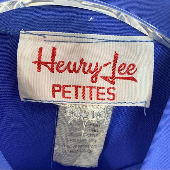 Vintage Heury Lee Petite Button Front Dress Size 14P - Picture 2 of 11